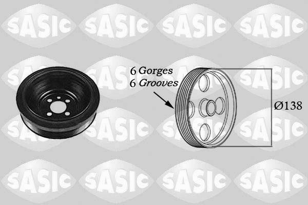 Sasic 2156021 - Riemenscheibe, Kurbelwelle parts5.com