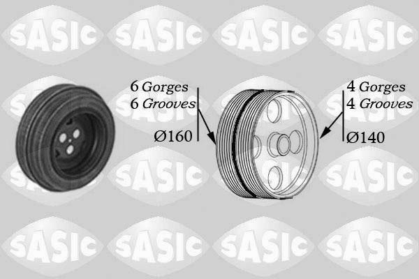 Sasic 2150028 - Fulie curea, arbore cotit parts5.com