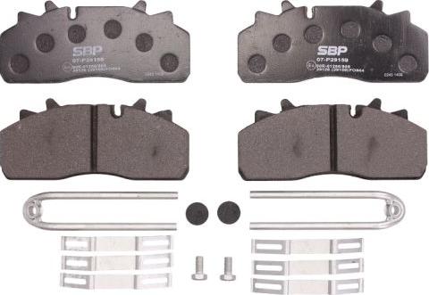 SBP 07-P29159 - Set placute frana,frana disc parts5.com