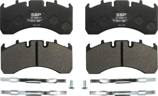 SBP 07-P29177 - Sada brzdových destiček, kotoučová brzda parts5.com