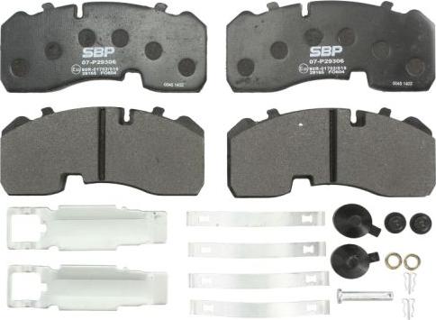 SBP 07-P29306 - Brake Pad Set, disc brake parts5.com