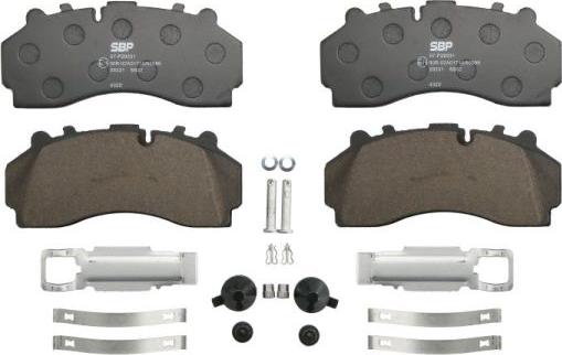 SBP 07-P29331 - Set placute frana,frana disc parts5.com