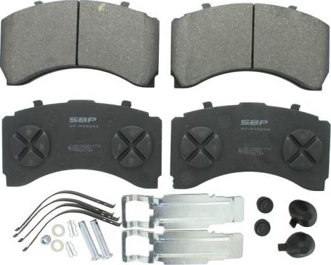 SBP 07-P29244 - Brake Pad Set, disc brake parts5.com