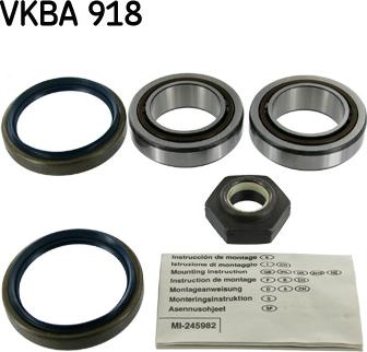 SKF VKBA 918 - Комплект подшипника ступицы колеса parts5.com