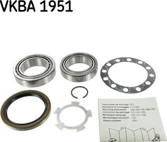 SKF VKBA 1951 - Комплект подшипника ступицы колеса parts5.com