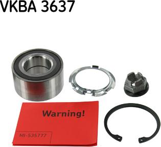 SKF VKBA 3637 - Komplet ležaja točka parts5.com