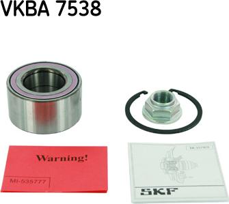 SKF VKBA 7538 - Komplet ležaja kotača parts5.com