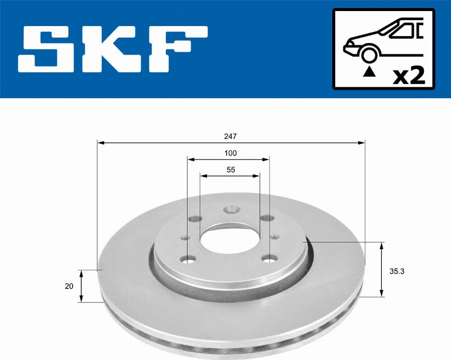 SKF VKBD 80043 V2 - Disc frana parts5.com