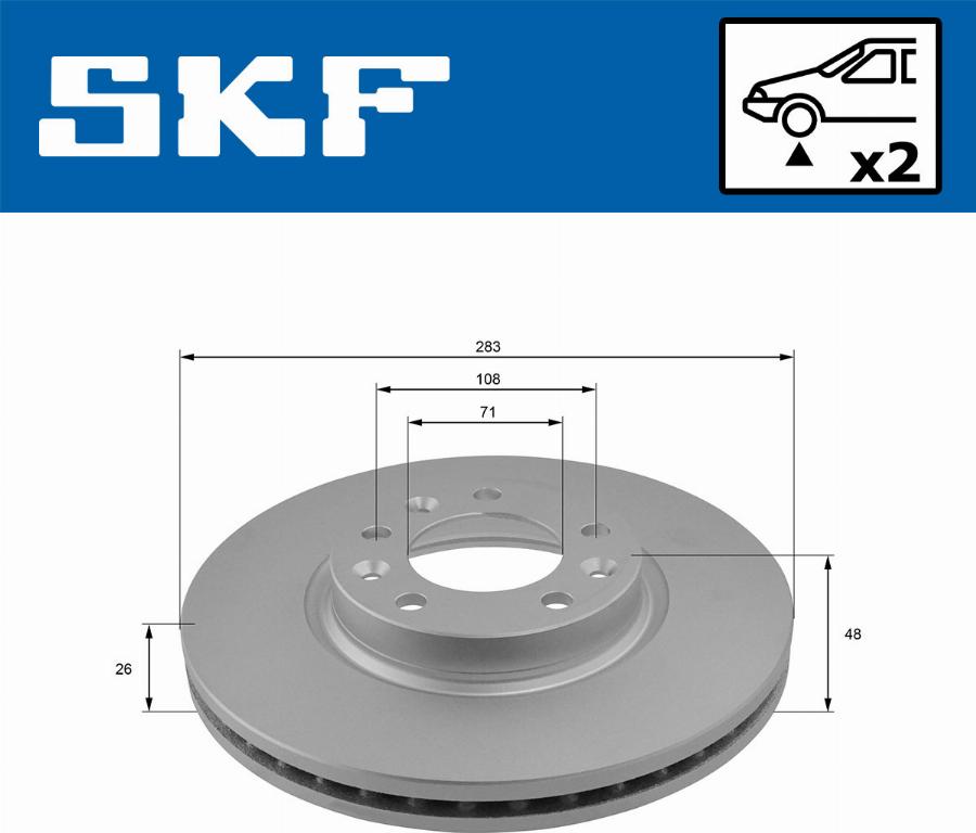 SKF VKBD 80061 V2 - Brake Disc parts5.com