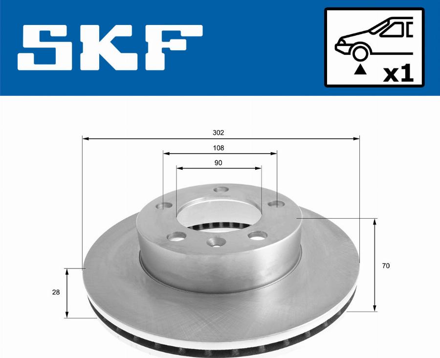 SKF VKBD 80035 V1 - Féktárcsa parts5.com