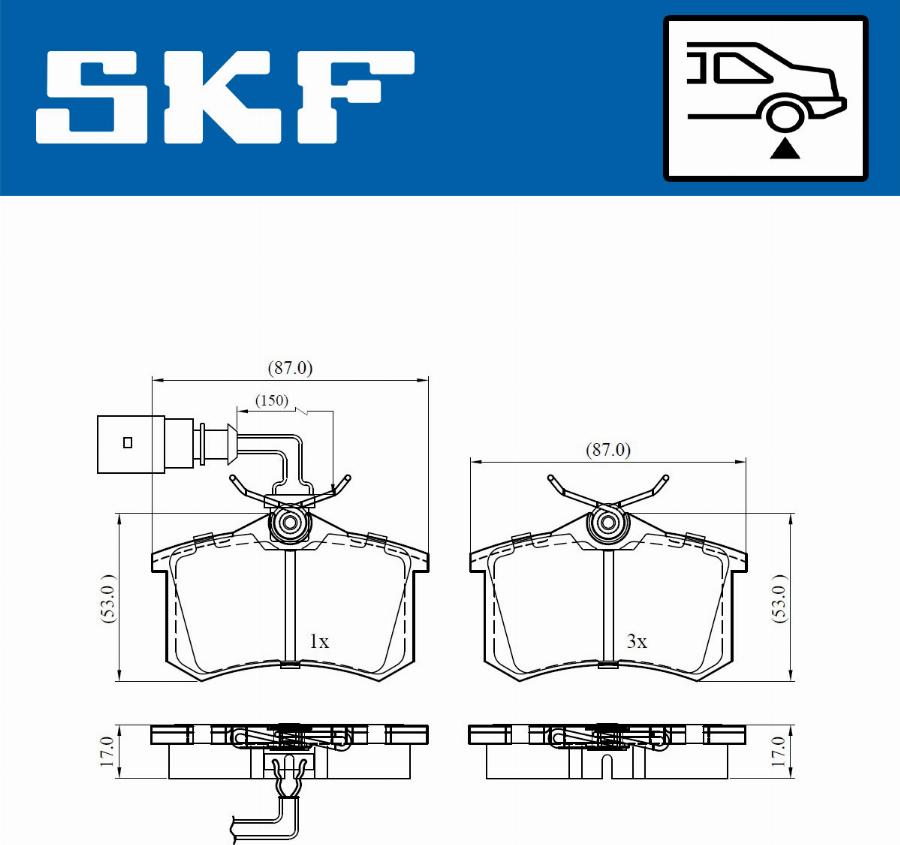 SKF VKBP 90452 E - Komplet pločica, disk-kočnica parts5.com