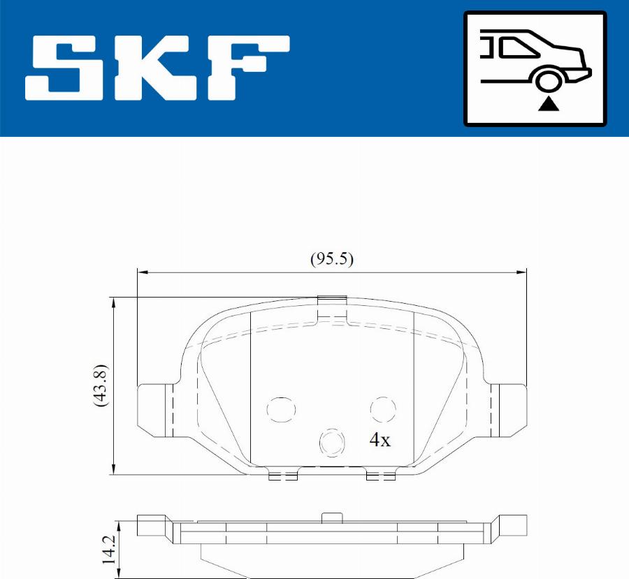 SKF VKBP 90414 - Set placute frana,frana disc parts5.com