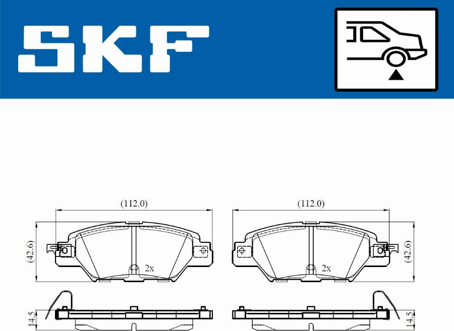 SKF VKBP 90415 A - Set placute frana,frana disc parts5.com