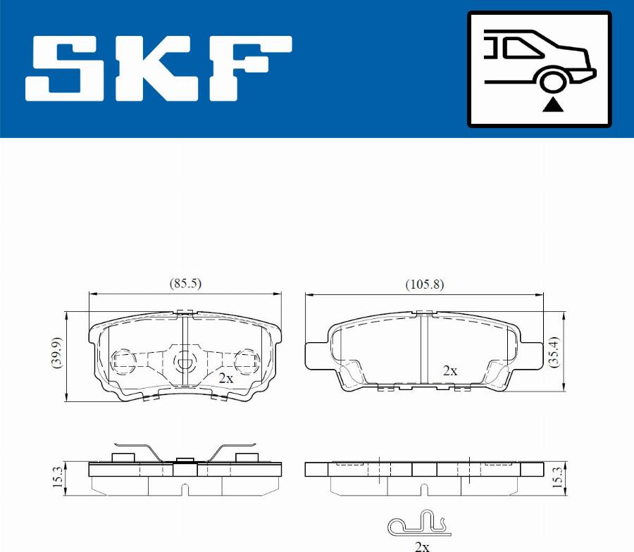 SKF VKBP 90416 A - Set placute frana,frana disc parts5.com