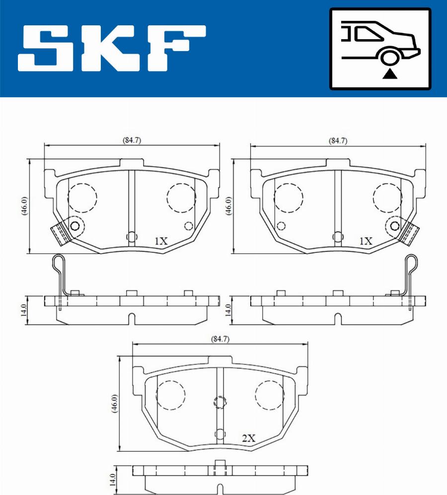 SKF VKBP 90483 A - Set placute frana,frana disc parts5.com