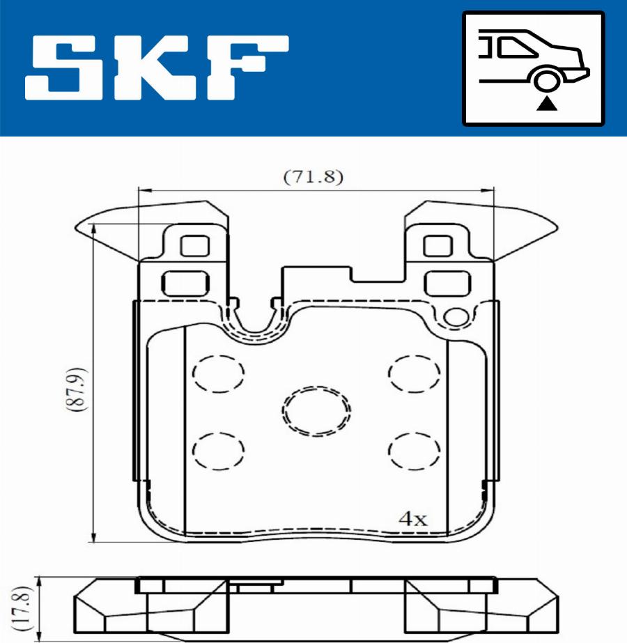 SKF VKBP 90554 - Piduriklotsi komplekt,ketaspidur parts5.com