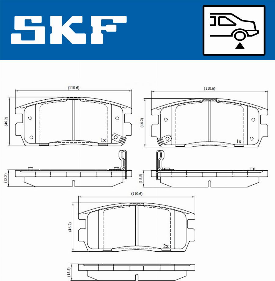 SKF VKBP 90556 A - Set placute frana,frana disc parts5.com