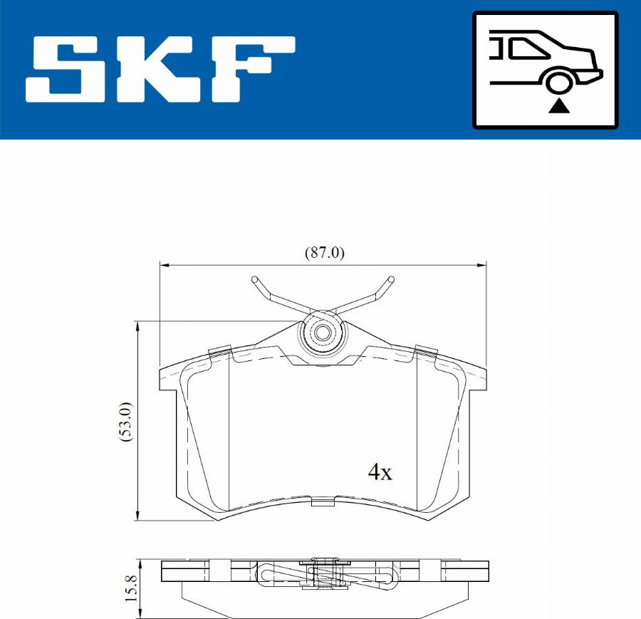 SKF VKBP 90047 - Σετ τακάκια, δισκόφρενα parts5.com