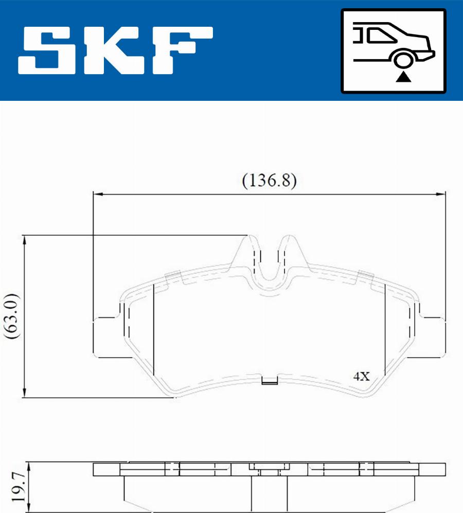 SKF VKBP 90071 E - Brake Pad Set, disc brake parts5.com