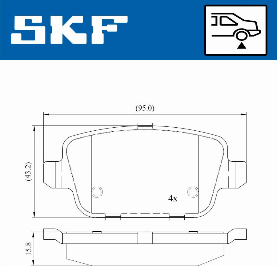 SKF VKBP 90072 - Bremsbelagsatz, Scheibenbremse parts5.com