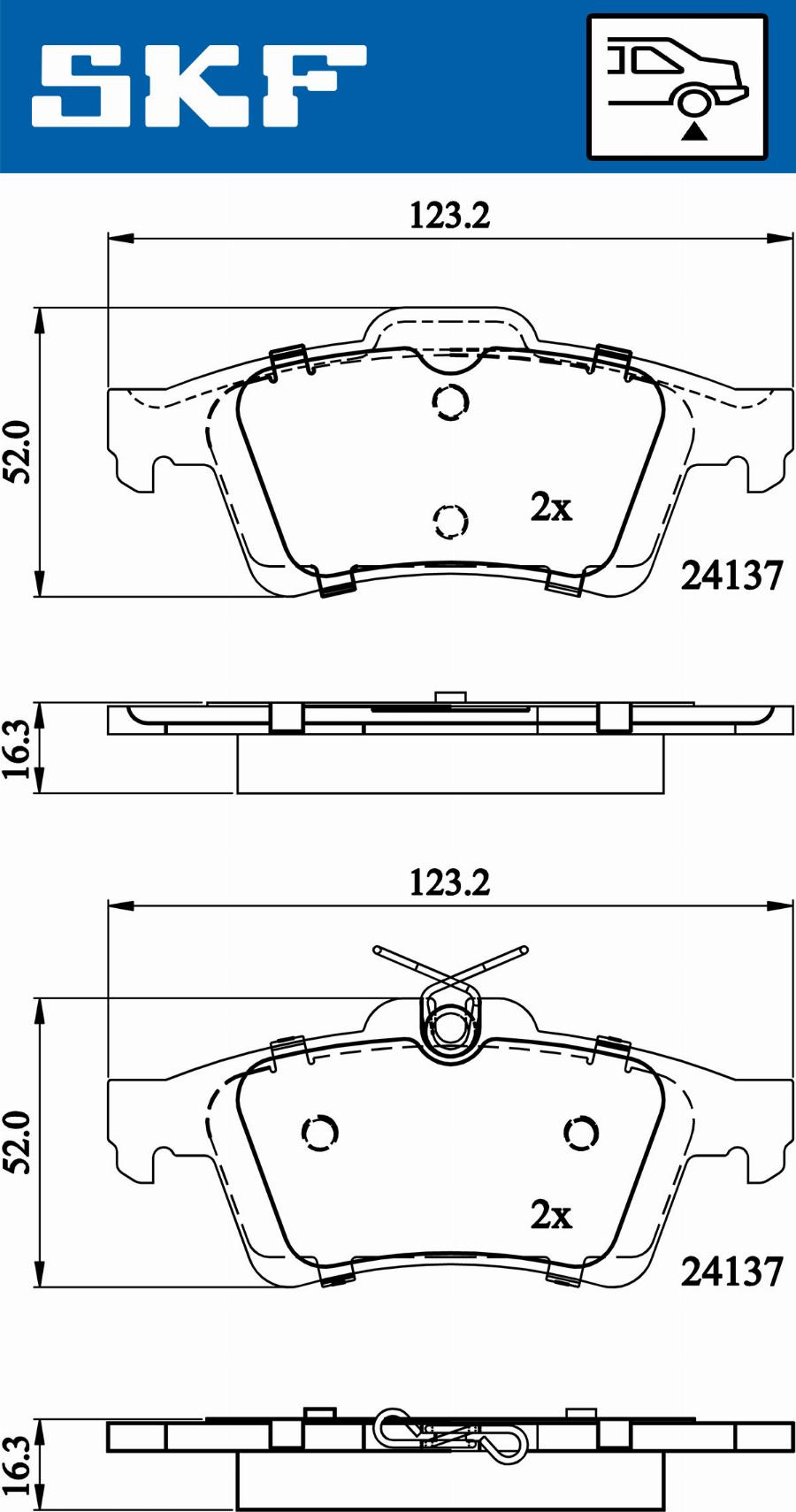 SKF VKBP 90148 - Juego de pastillas de freno parts5.com