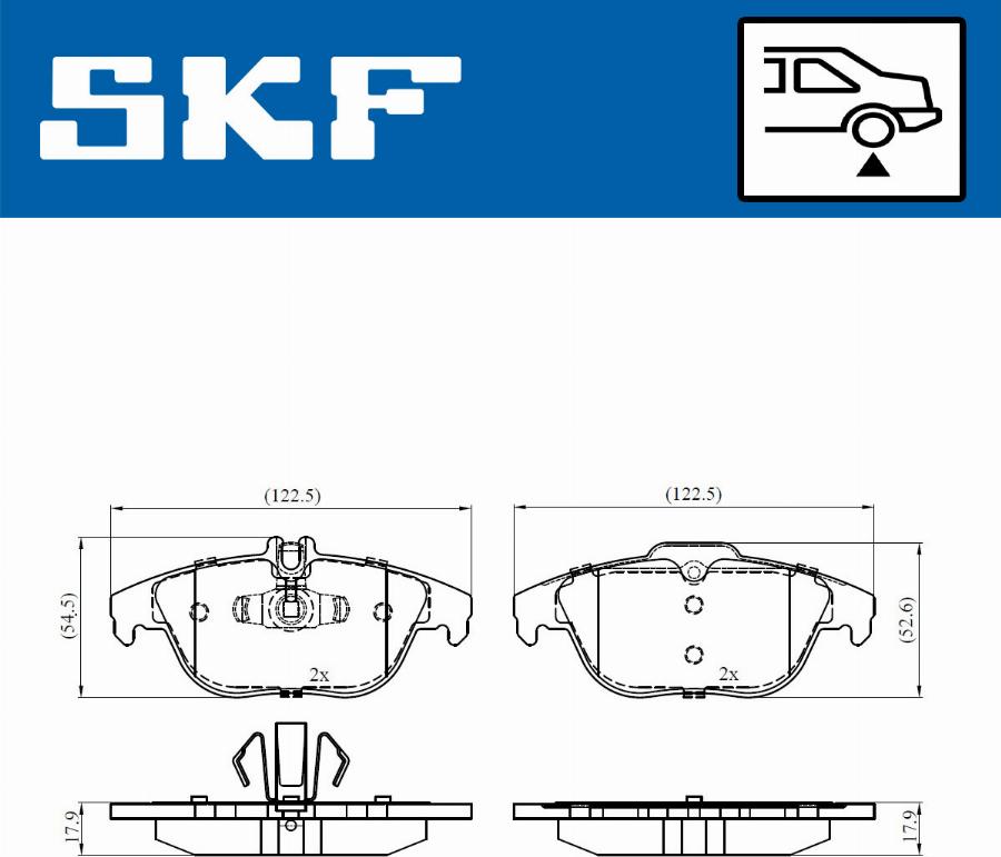 SKF VKBP 90114 - Komplet pločica, disk-kočnica parts5.com