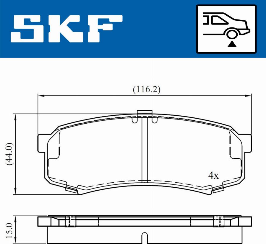 SKF VKBP 90136 - Set placute frana,frana disc parts5.com