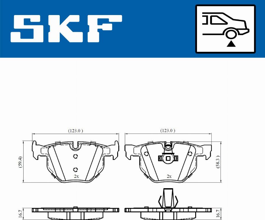 SKF VKBP 90316 - Set placute frana,frana disc parts5.com