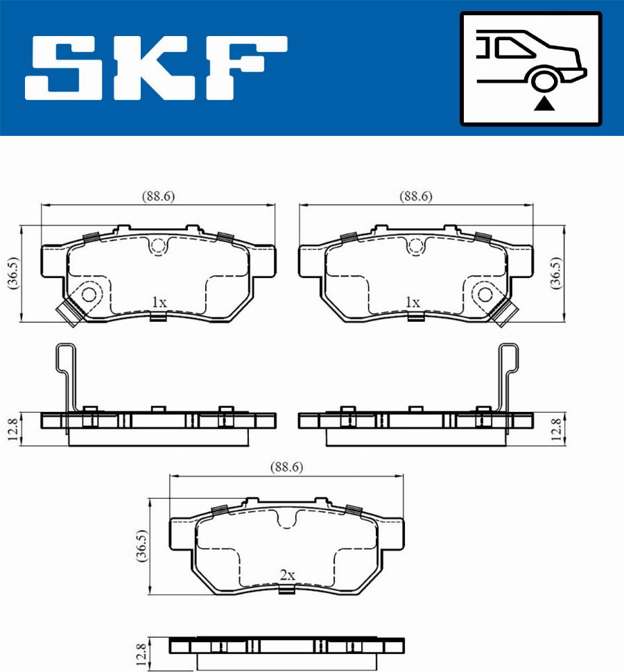 SKF VKBP 90381 A - Bremsbelagsatz, Scheibenbremse parts5.com