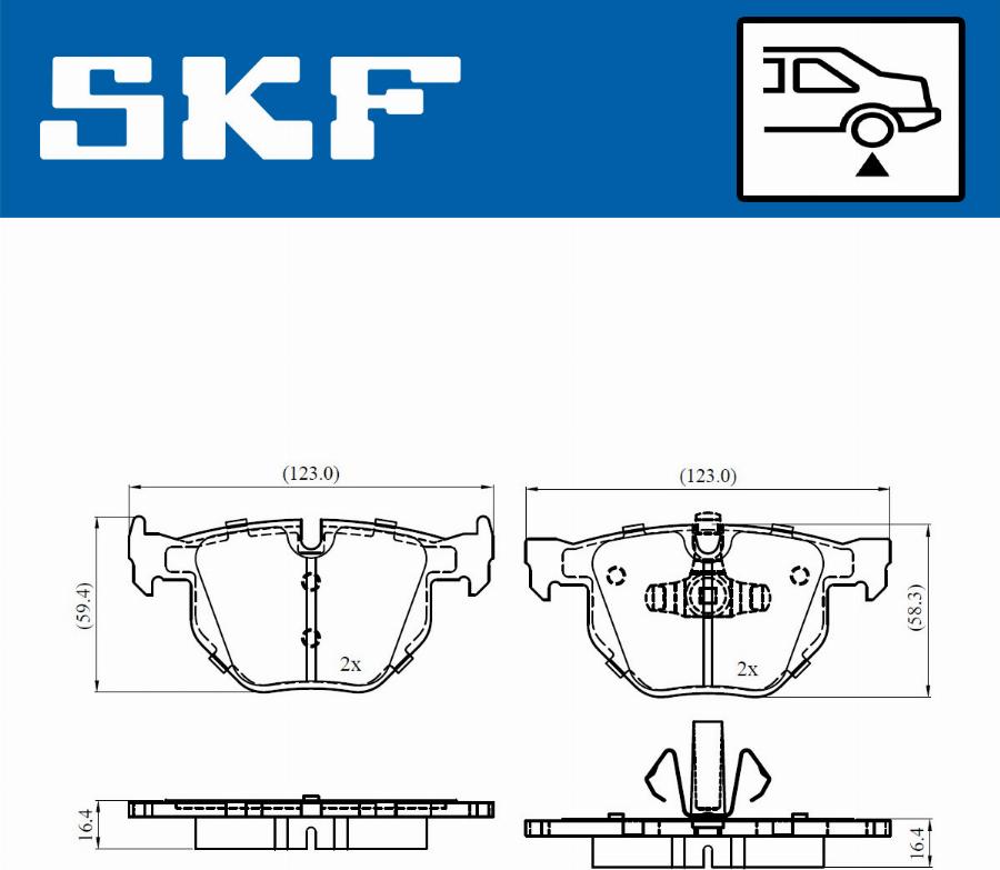 SKF VKBP 90372 - Set placute frana,frana disc parts5.com