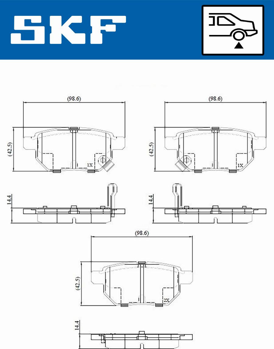 SKF VKBP 90282 A - Set placute frana,frana disc parts5.com