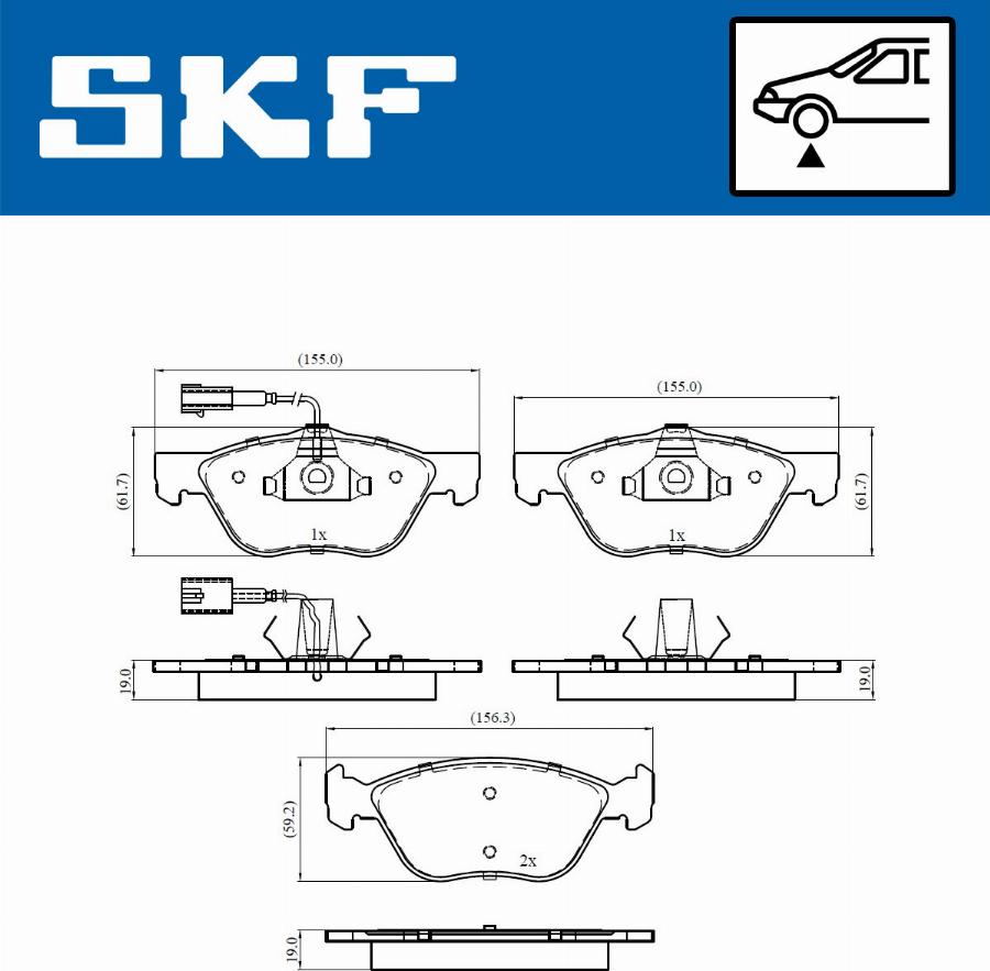 SKF VKBP 80438 E - Brake Pad Set, disc brake parts5.com