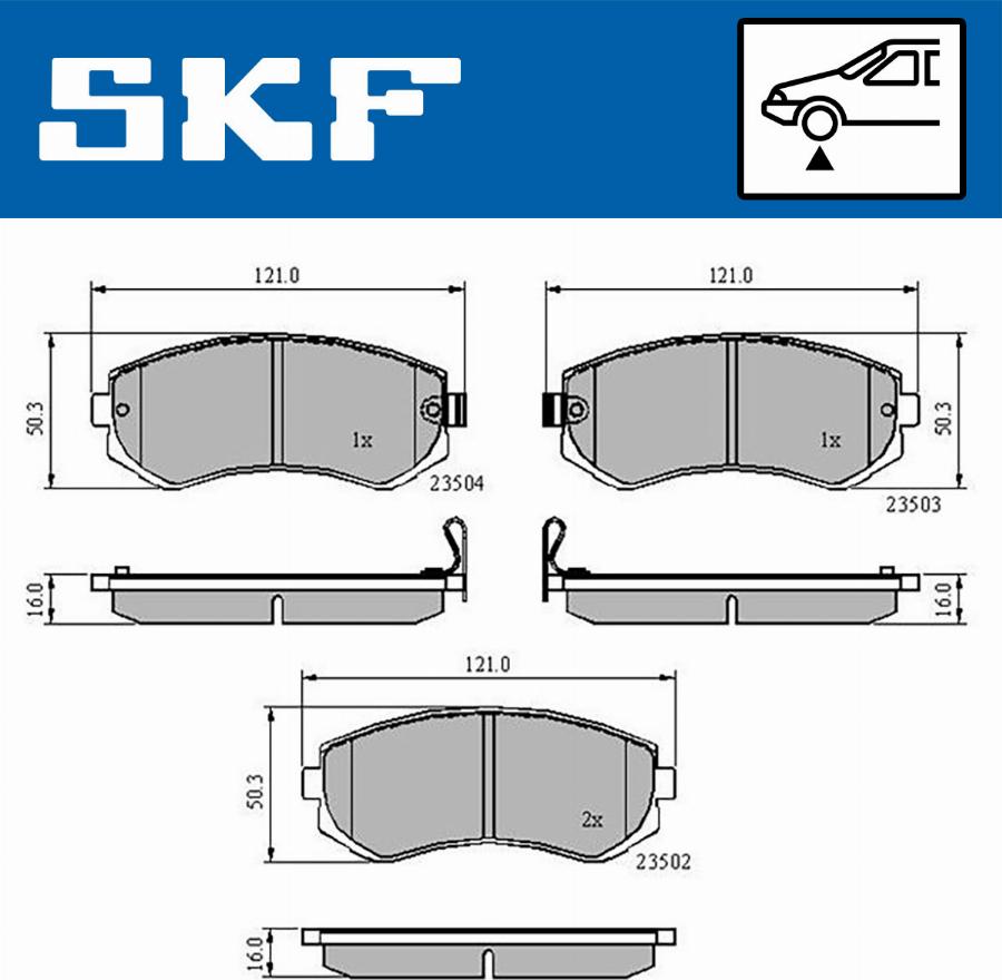 SKF VKBP 80535 A - Set placute frana,frana disc parts5.com