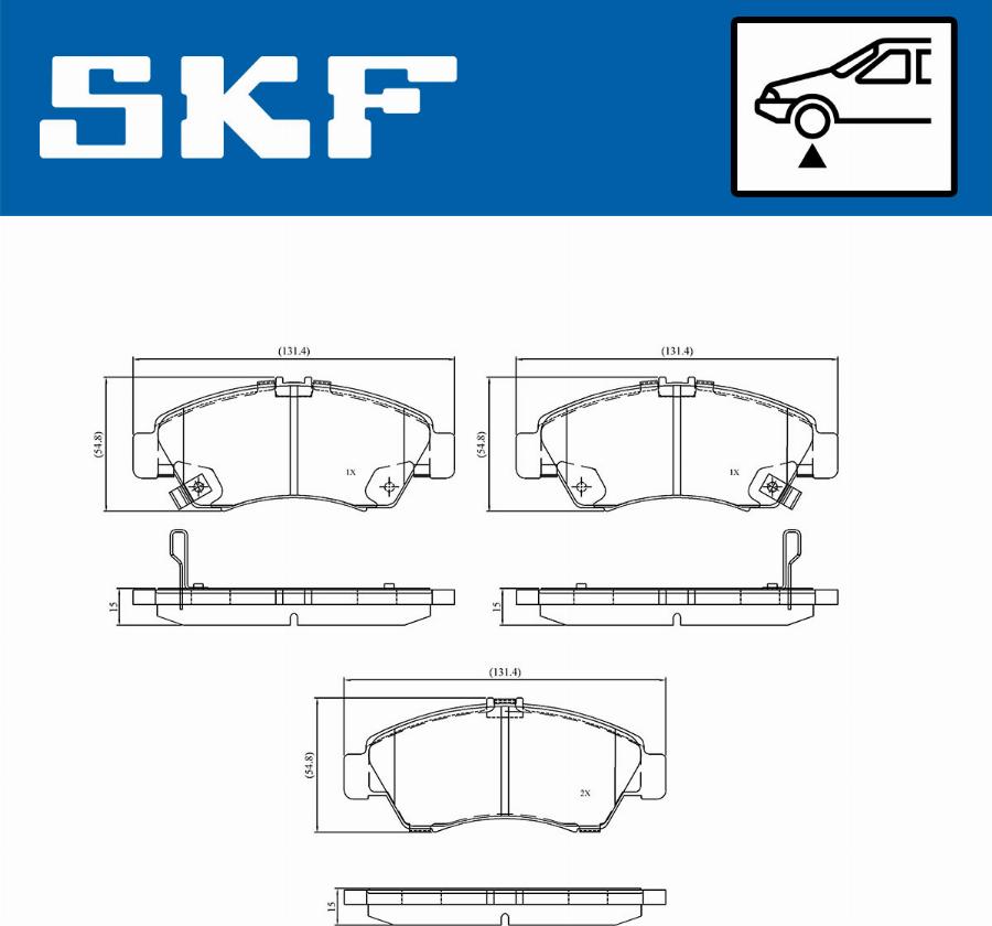 SKF VKBP 80521 A - Set placute frana,frana disc parts5.com