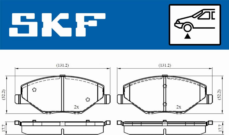 SKF VKBP 80628 - Brake Pad Set, disc brake parts5.com