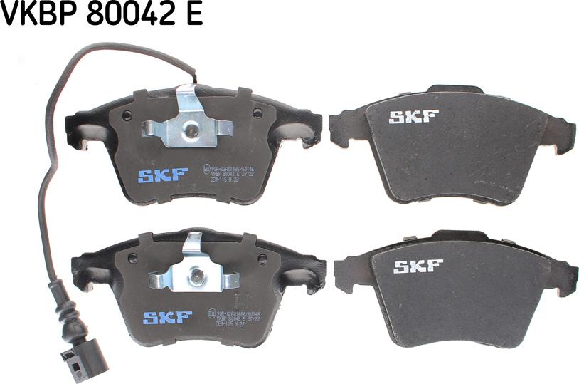 SKF VKBP 80042 E - Σετ τακάκια, δισκόφρενα parts5.com