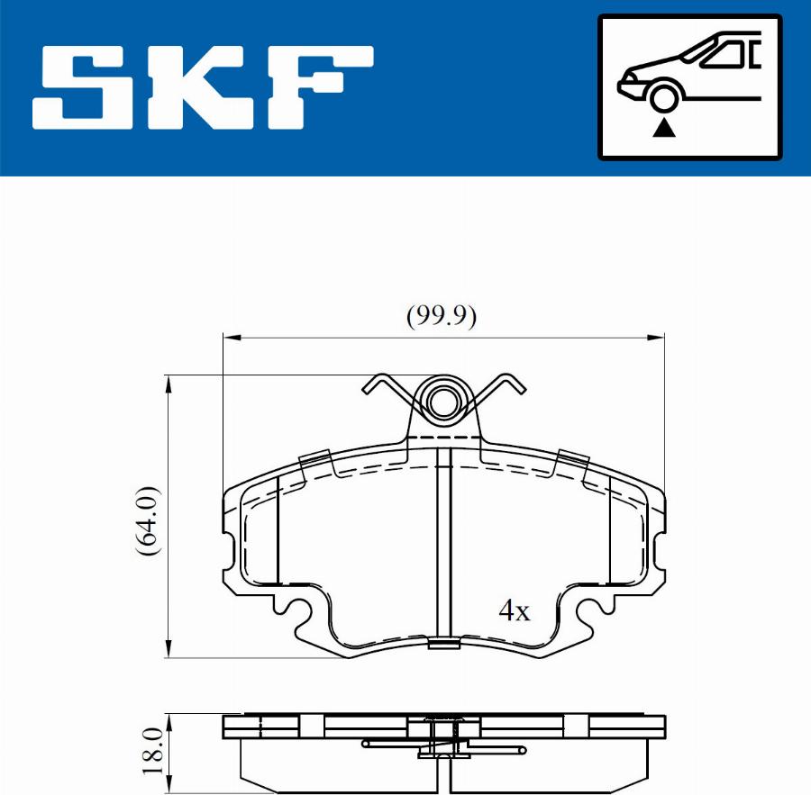 SKF VKBP 80413 - Komplet pločica, disk-kočnica parts5.com