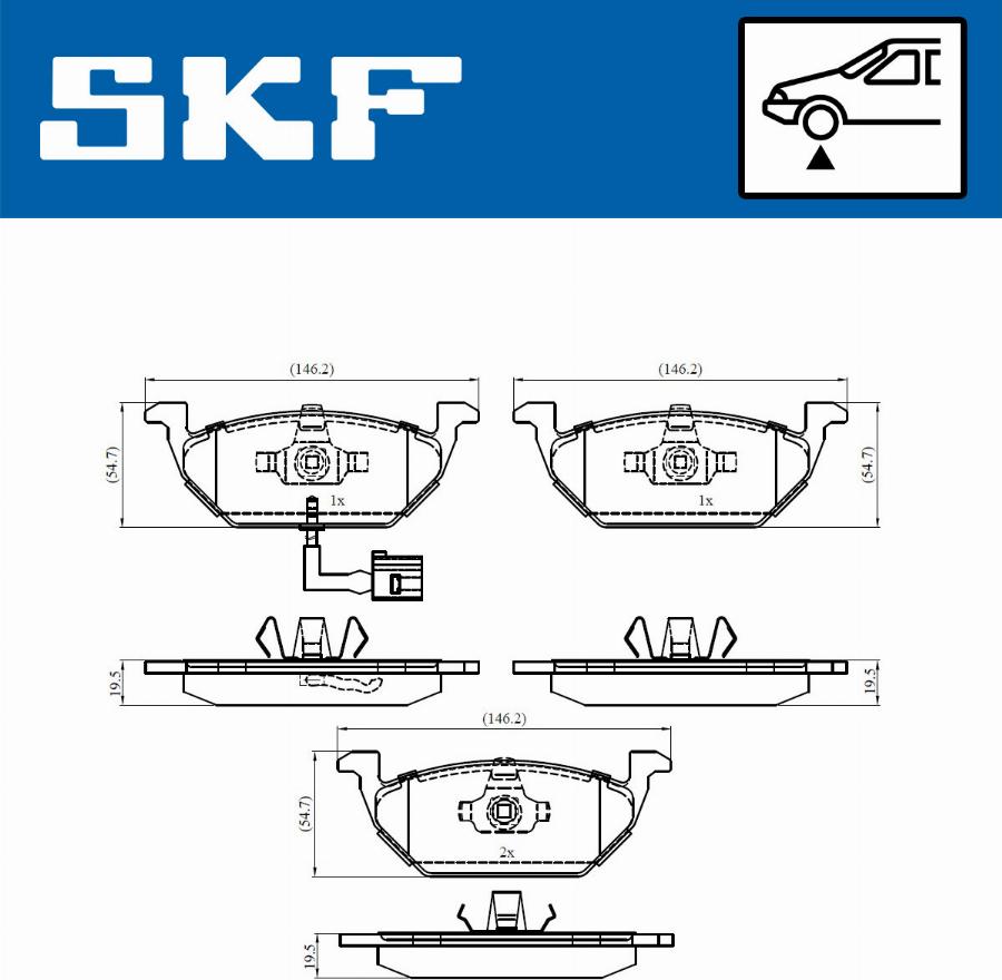 SKF VKBP 80004 E - Komplet pločica, disk-kočnica parts5.com