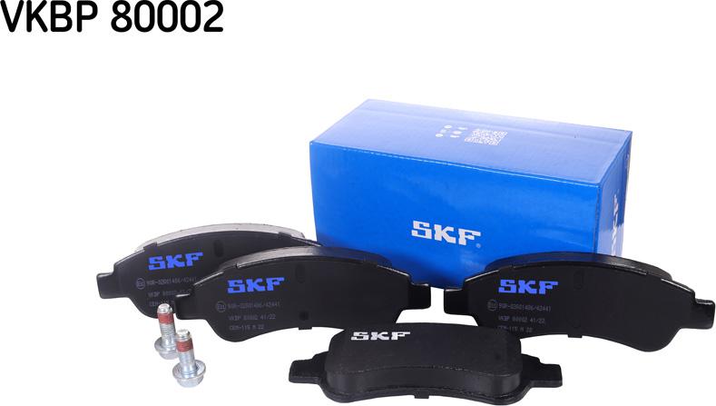 SKF VKBP 80002 - Σετ τακάκια, δισκόφρενα parts5.com