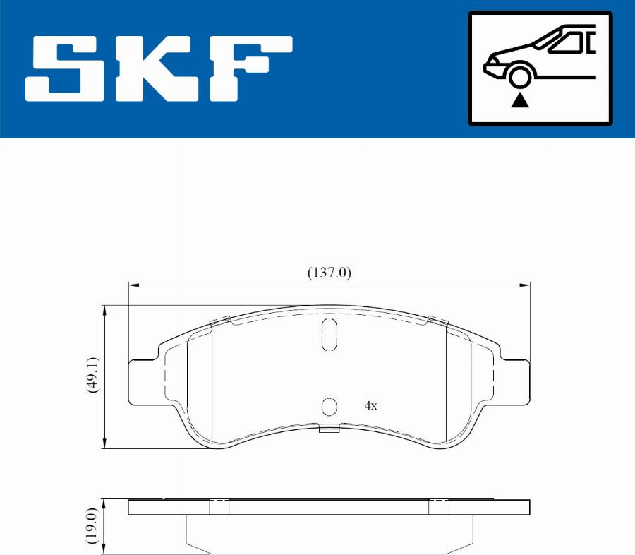 SKF VKBP 80002 - Σετ τακάκια, δισκόφρενα parts5.com