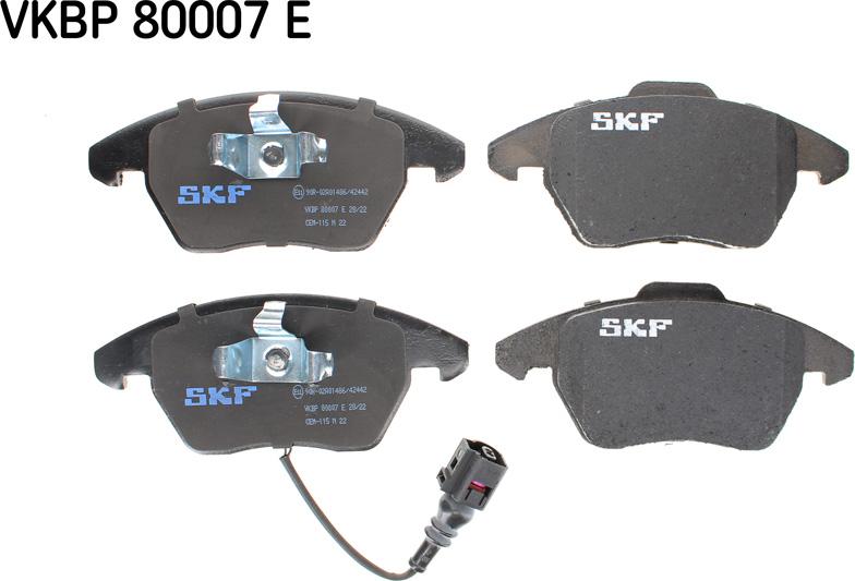 SKF VKBP 80007 E - Σετ τακάκια, δισκόφρενα parts5.com