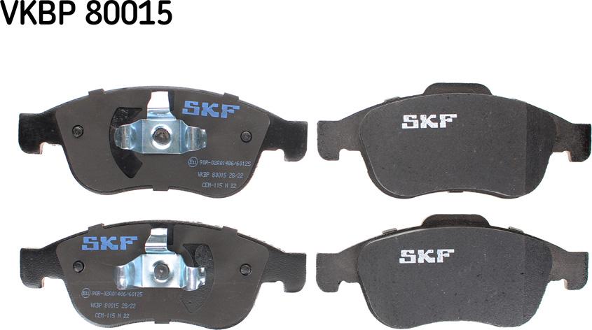 SKF VKBP 80015 - Sada brzdových destiček, kotoučová brzda parts5.com