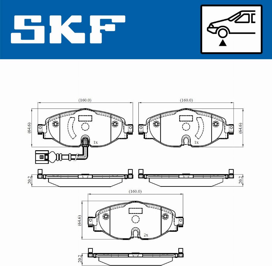 SKF VKBP 80018 E - Set placute frana,frana disc parts5.com