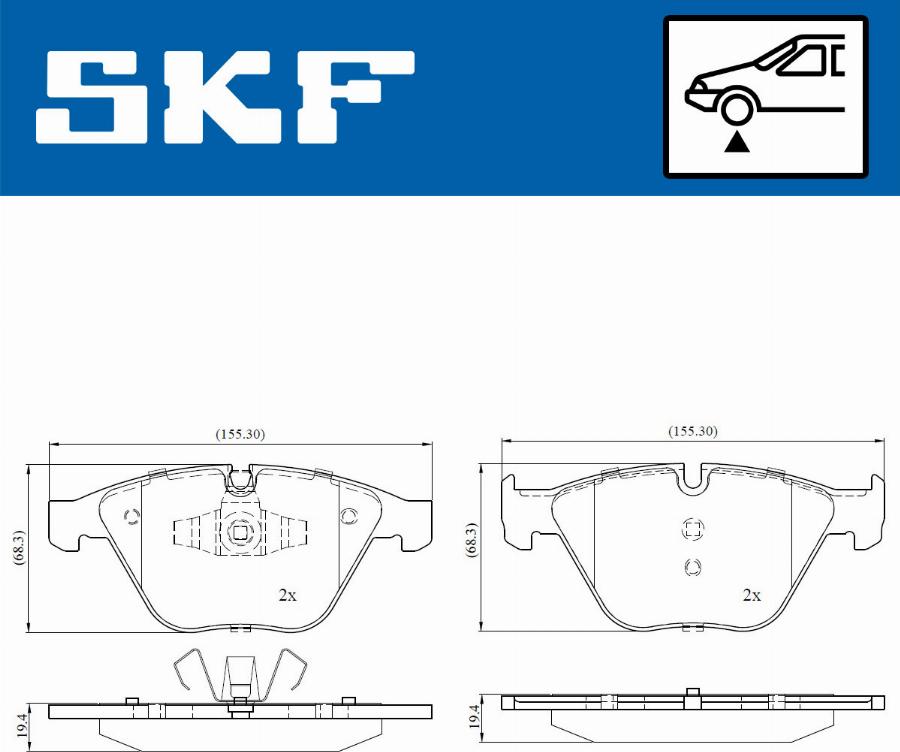 SKF VKBP 80159 - Set placute frana,frana disc parts5.com