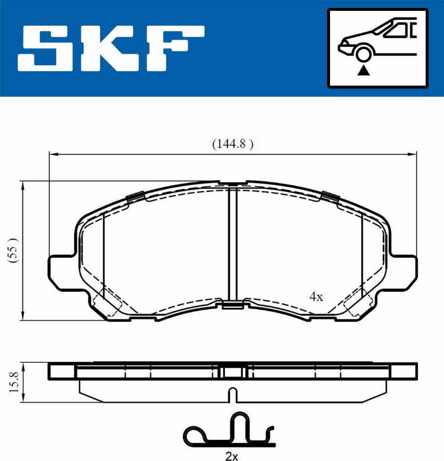 SKF VKBP 80169 A - Set placute frana,frana disc parts5.com