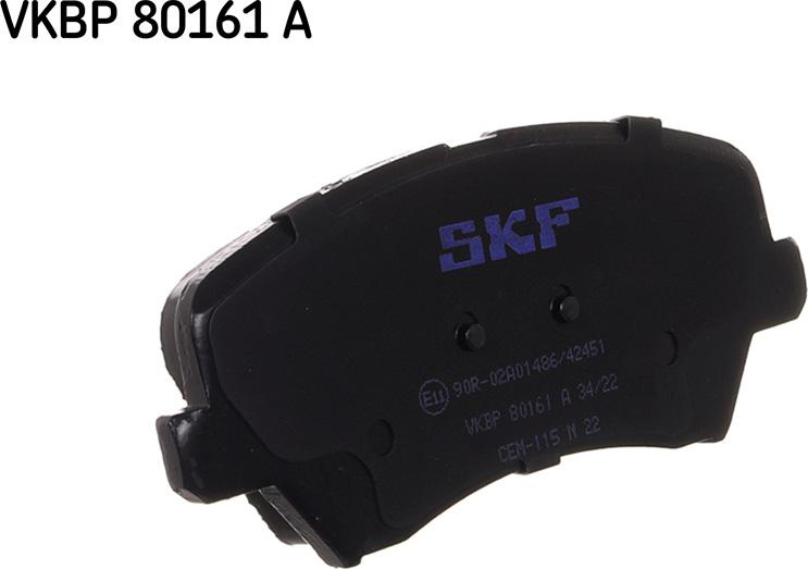 SKF VKBP 80161 A - Kit de plaquettes de frein, frein à disque parts5.com