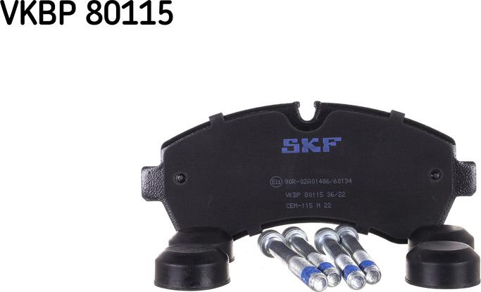 SKF VKBP 80115 - Sada brzdových destiček, kotoučová brzda parts5.com