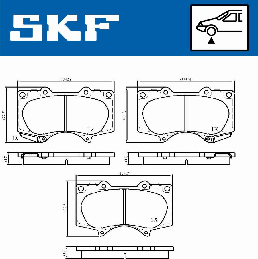 SKF VKBP 80135 A - Set placute frana,frana disc parts5.com