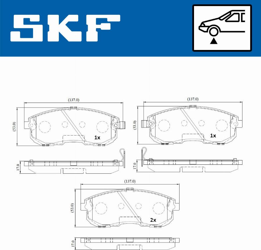 SKF VKBP 80175 A - Brake Pad Set, disc brake parts5.com