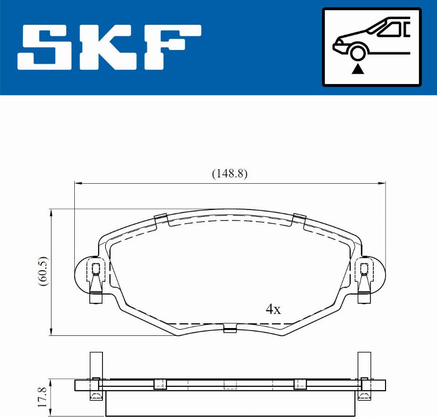 SKF VKBP 80390 - Set placute frana,frana disc parts5.com